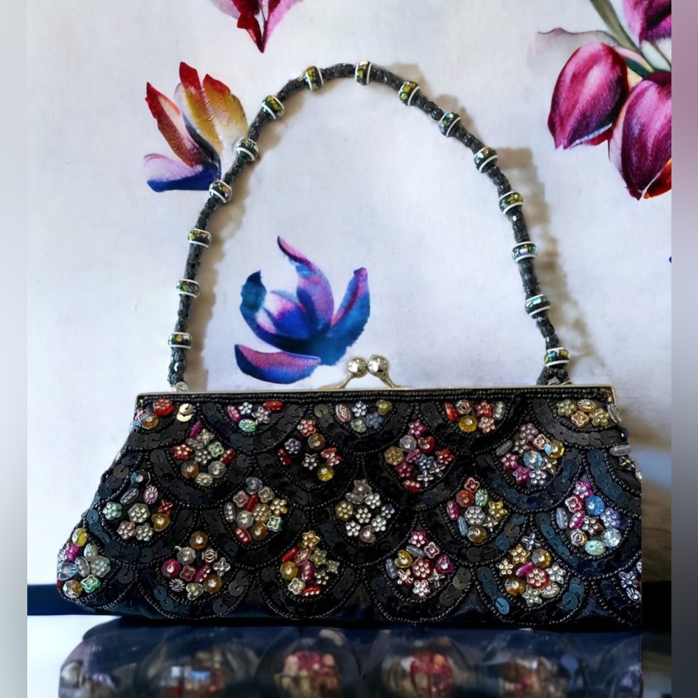 Vintage Beaded Sequin Evening Bag